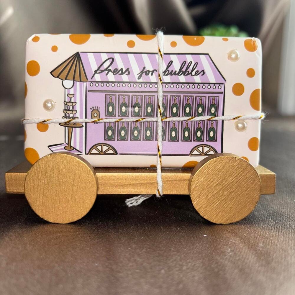 Anthropologie champagne celebration soap on cart